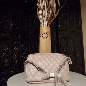 NWT Cream Purse with Silver Details